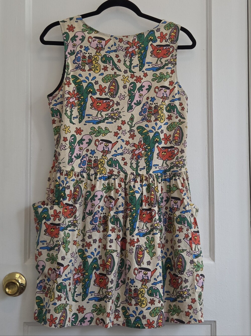 Nooworks Big Pocket Dress Bug Out Aga Giecko Medium NWOT - Picture 3 of 7